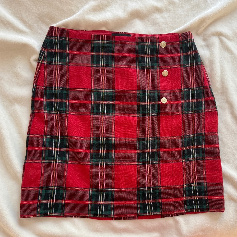 Talbots red tartan skirt, size 12, excellent condition